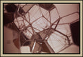 geodesic-dome-mesh-looking-up-sepia-film-w2b - tirage encadre