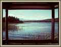 Fenetre sur le lac - tirage encadre