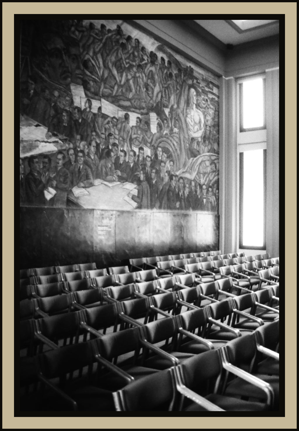 Salle vide - tirage encadre