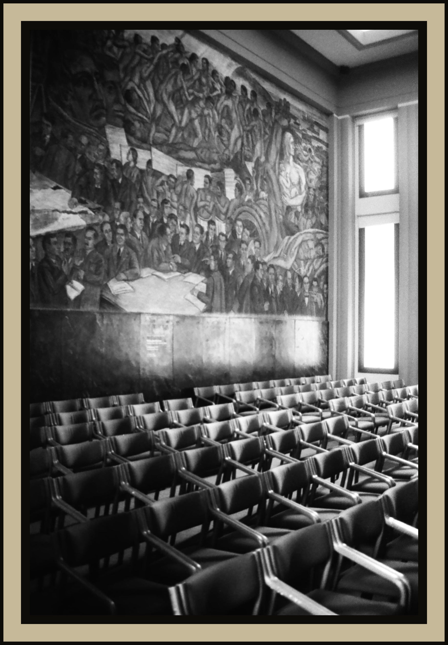 Salle vide - tirage encadre